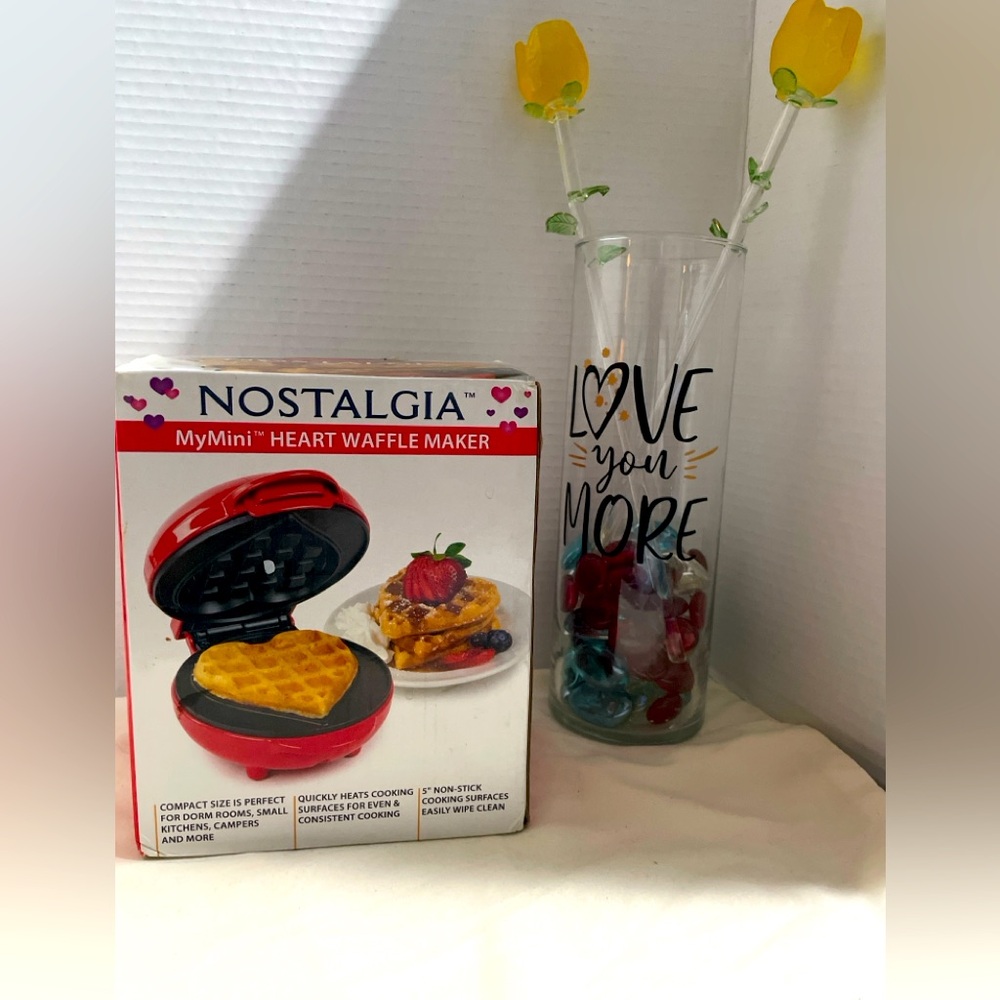 Nostalgia MyMini heart waffle maker.